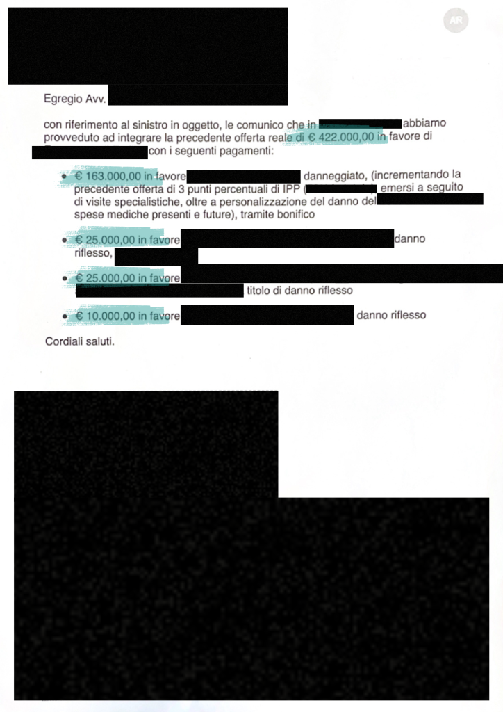 risarcimento danni incidente moto