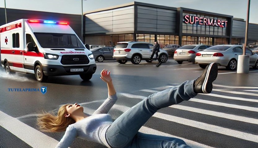 Infortunio parcheggio supermercato