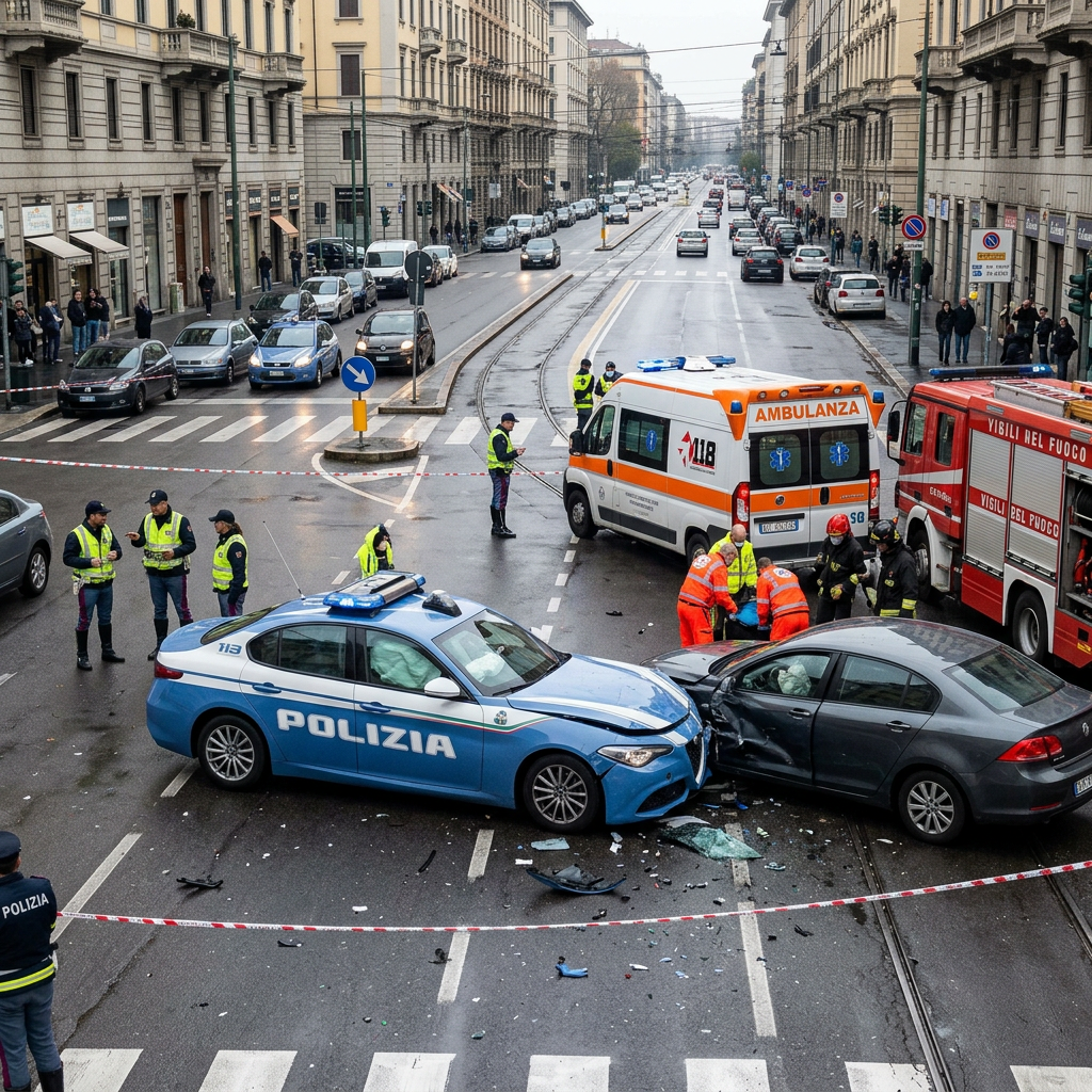 Incidente stradale con feriti gravi